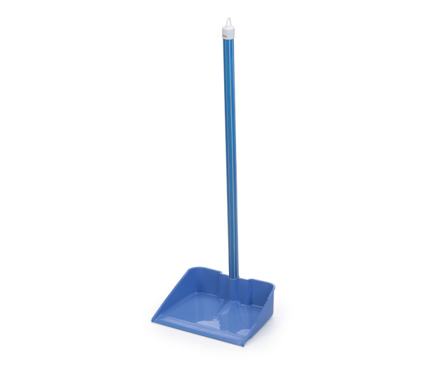 Pá de Lixo de Plástico Para Limpeza Com Cabo Cor Azul