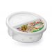 Pote Plástico Microondas Freezer Redondo 2 Divisórias 720ml
