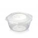 Pote Plástico Para Microondas Freezer Médio Com Trava 1,1L