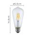 Lâmpada De Led Filamento ST64 Clean Bulbo 4w 2400k