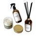 Kit Combo Aromatizador, Vela Aromática e Difusor de Ambiente Aromas de Bambu, Aroma Marinho e Capim-limão