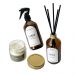 Kit Combo Aromatizador, Vela Aromática e Difusor de Ambiente Aromas de Capim-limão, Aroma Marinho e Lavanda