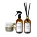 Kit Combo Aromatizador, Vela Aromática e Difusor de Ambiente Aromas de Capim-limão, Aroma Marinho e Lavanda