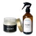 Kit Vela Aromática de Amêndoas e Flor de Laranjeira e Aromatizador de Ambiente de Limão Siciliano, Lavanda e Bergamota