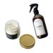 Kit Vela Aromática de Amêndoas e Flor de Laranjeira e Aromatizador de Ambiente de Limão Siciliano, Lavanda e Bergamota