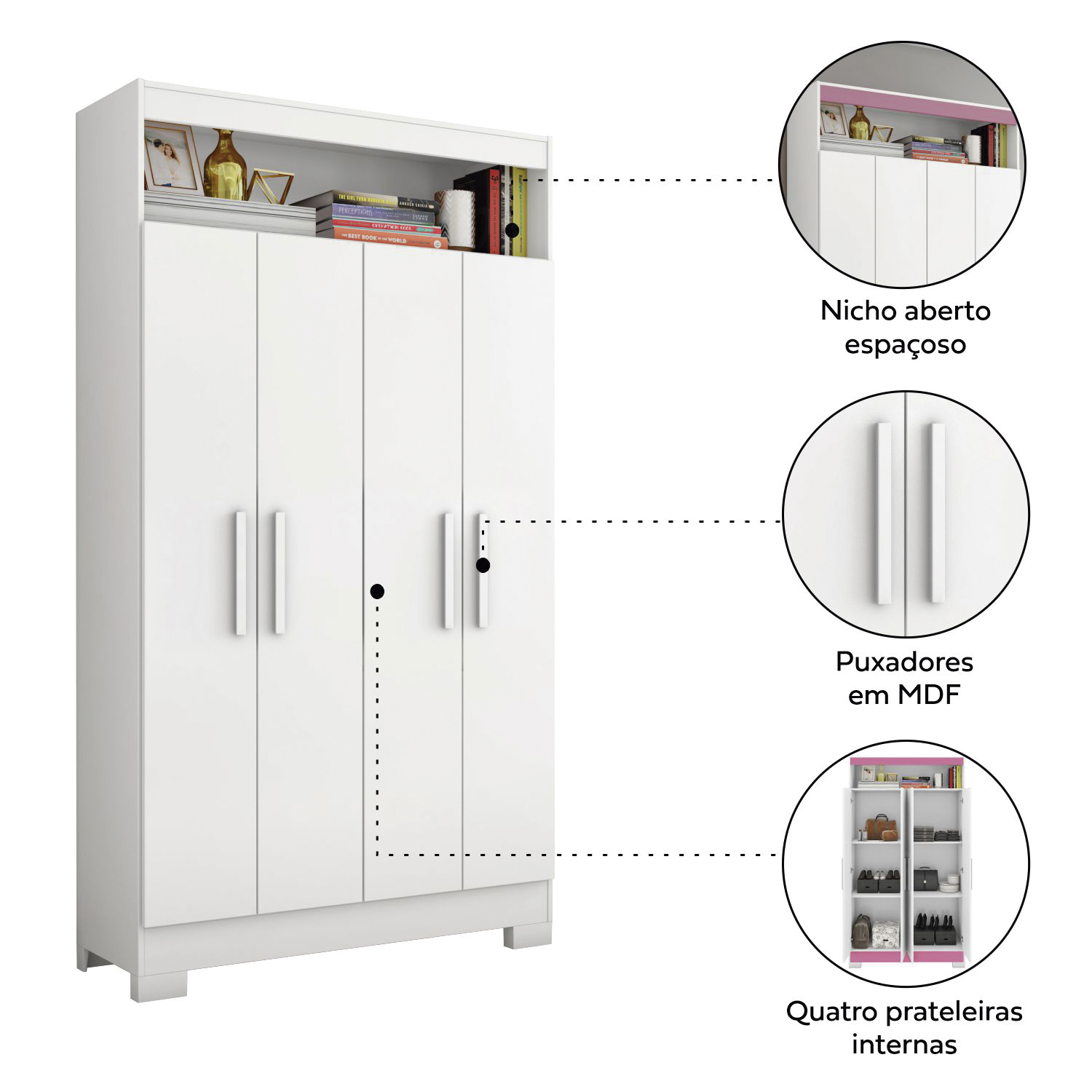 Armário Multiuso NT 4030 Branco - Notável