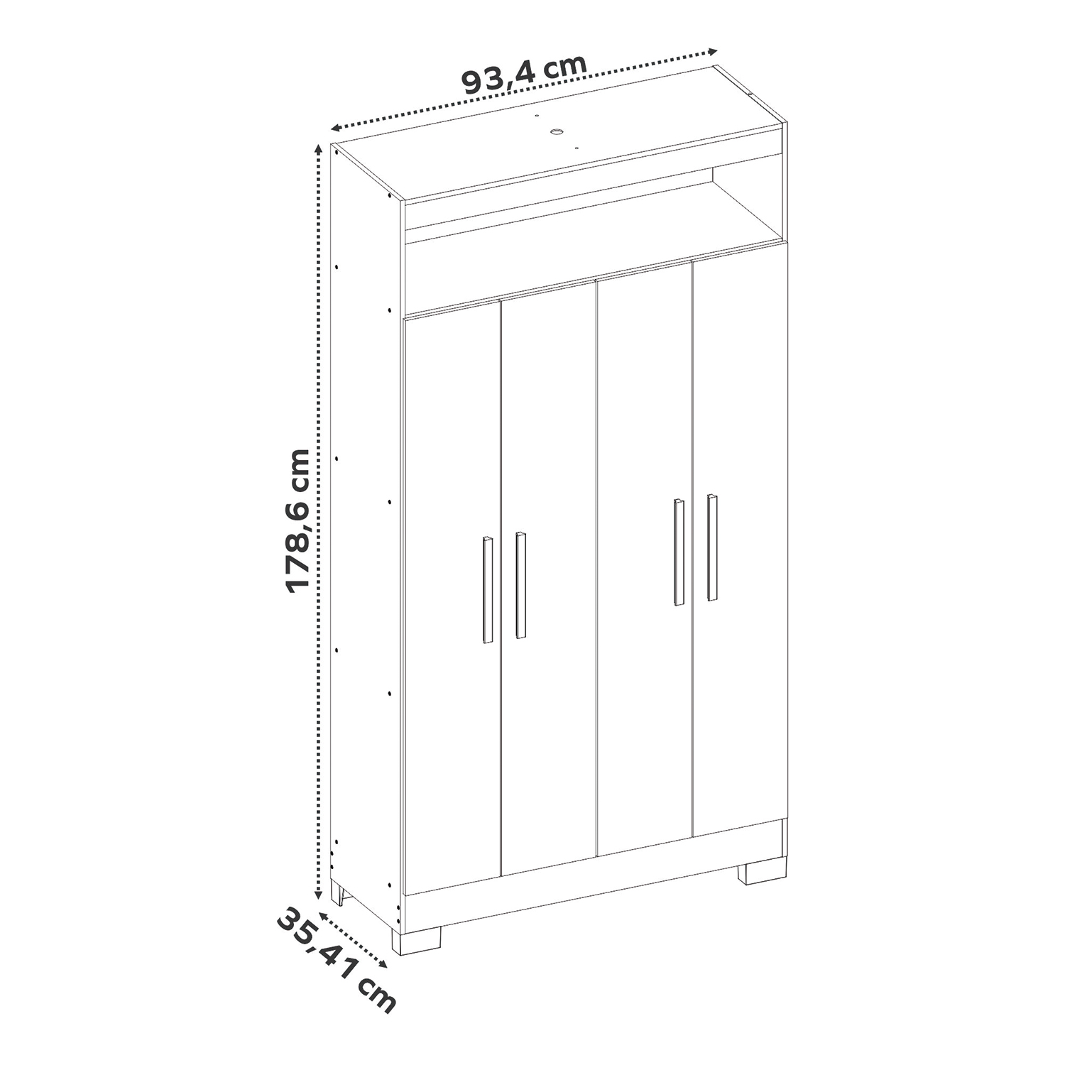 Armário Multiuso NT 4030 Branco - Notável