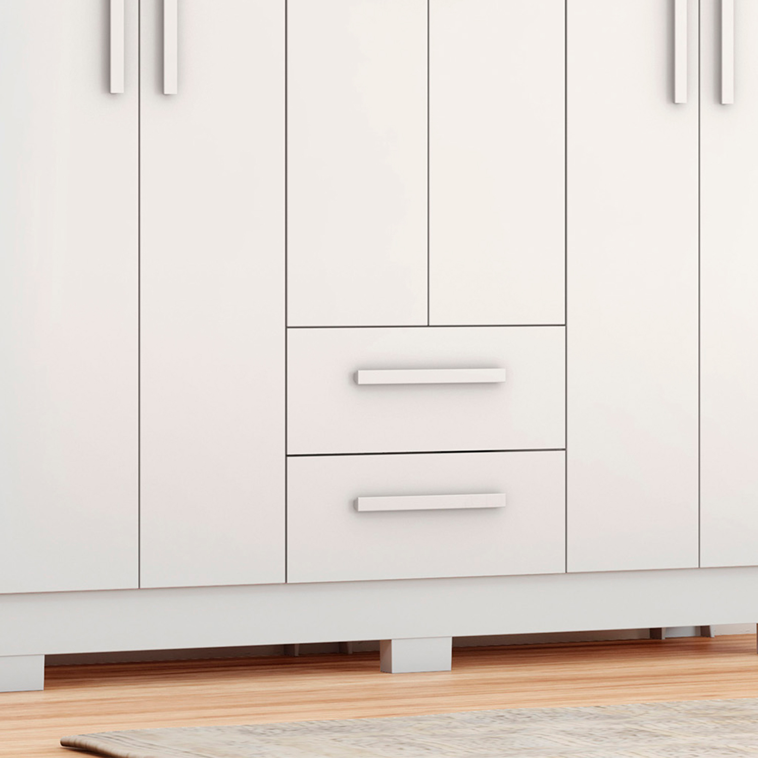 Guarda-Roupa NT 6015 Branco Com Rosa - Notavel