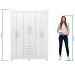 Guarda-Roupa NT 6015 Branco Com Rosa - Notavel