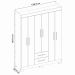 Guarda-Roupa NT 6015 Branco Com Rosa - Notavel