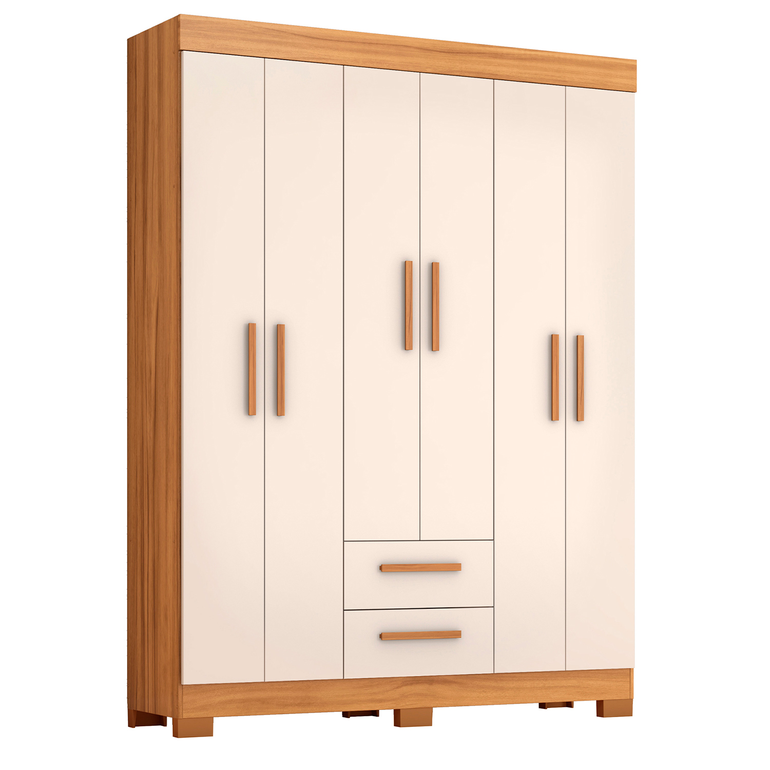 Guarda-Roupa NT 6015 Freijo Com Off White - Notavel