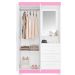 Guarda-Roupa NT6020 Branco Com Rosa - Notavel