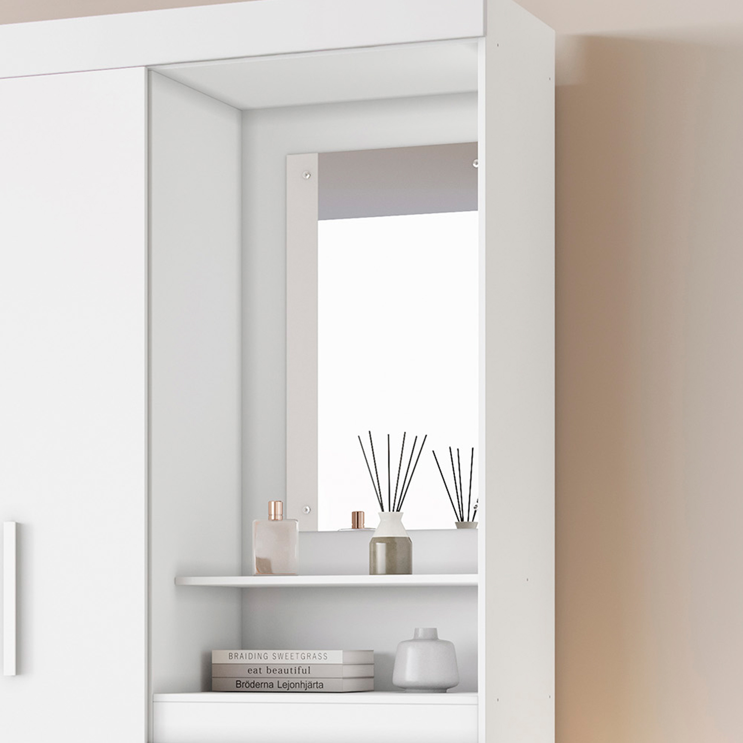 Guarda-Roupa NT6020 Branco Com Rosa - Notavel