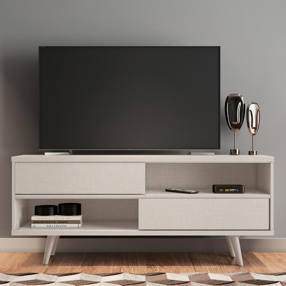 Rack para Sala TV até 50" NT1180 Off White Tx Notável Móveis