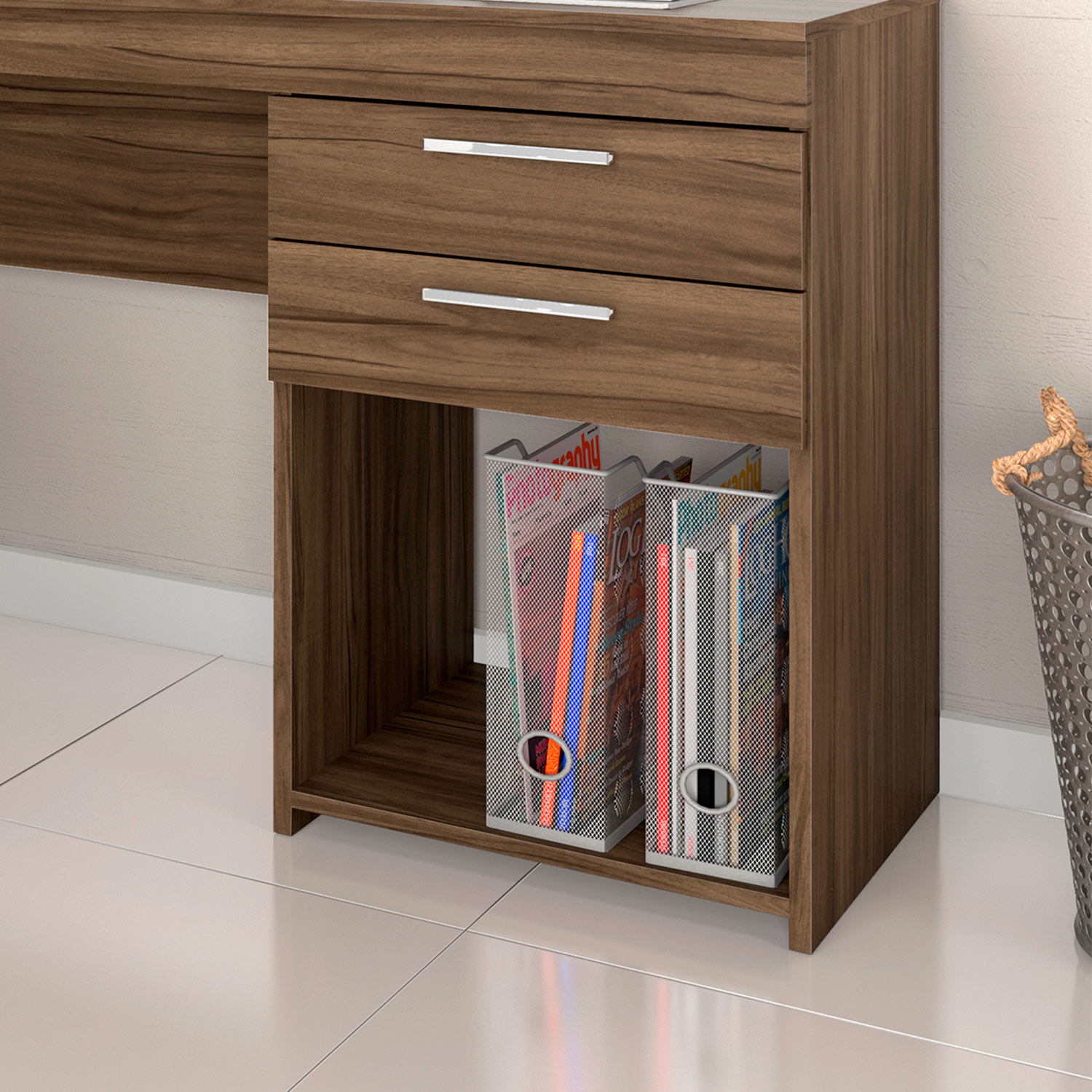 Mesa para Computador Office Nogal - Notavel