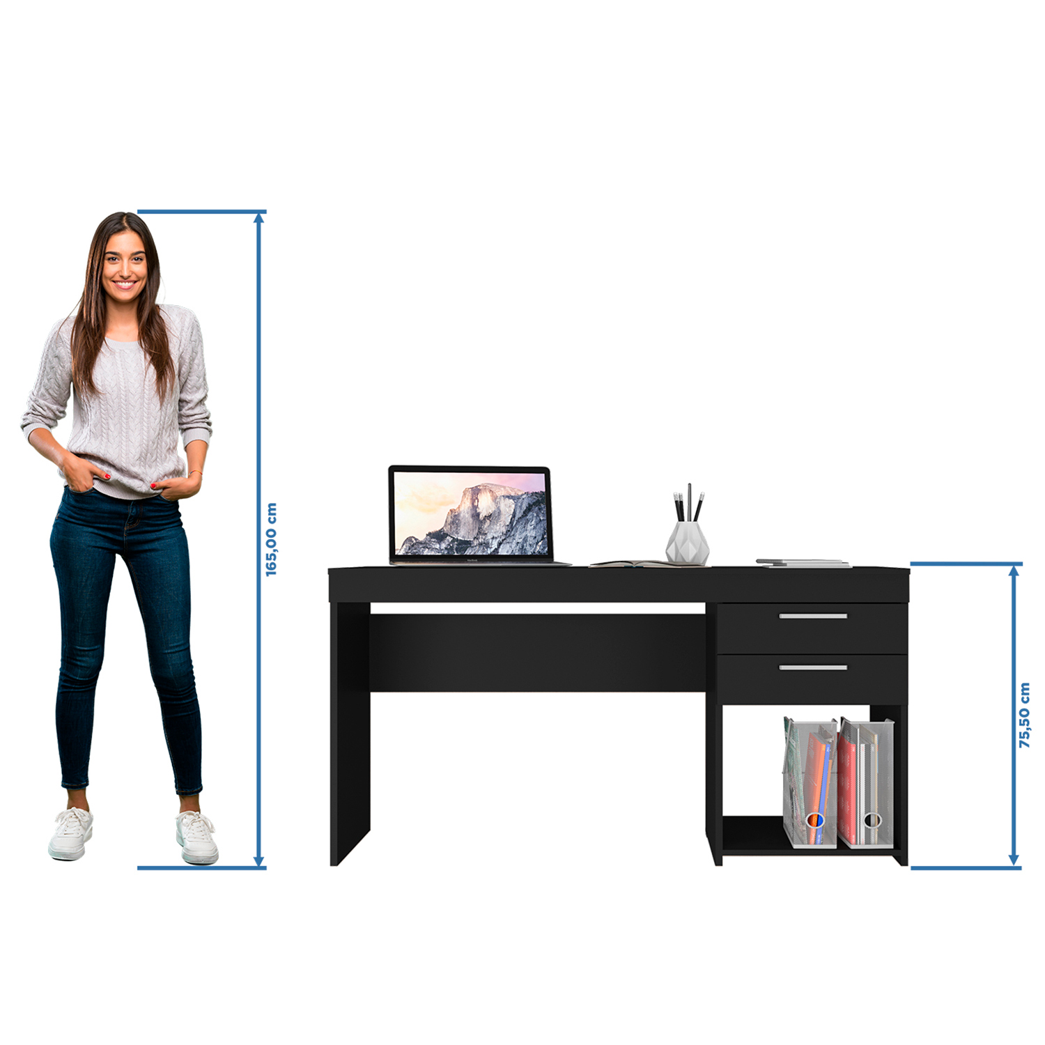 Mesa para Computador Office Preto - Notavel