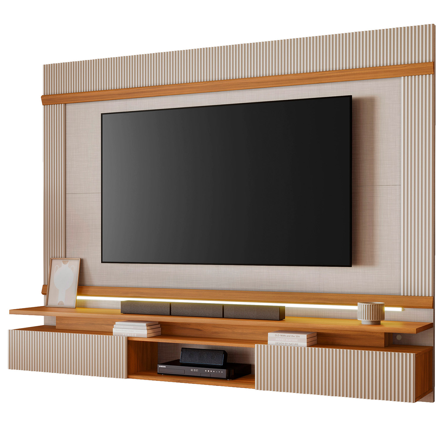 Painel NT 1370 Off White Com Freijo - Notavel