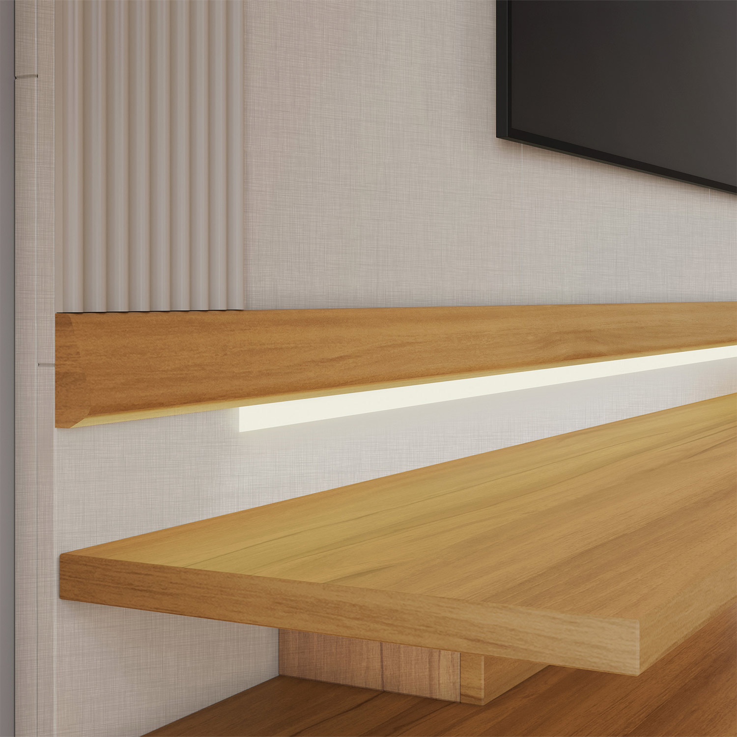 Painel NT 1370 Off White Com Freijo - Notavel