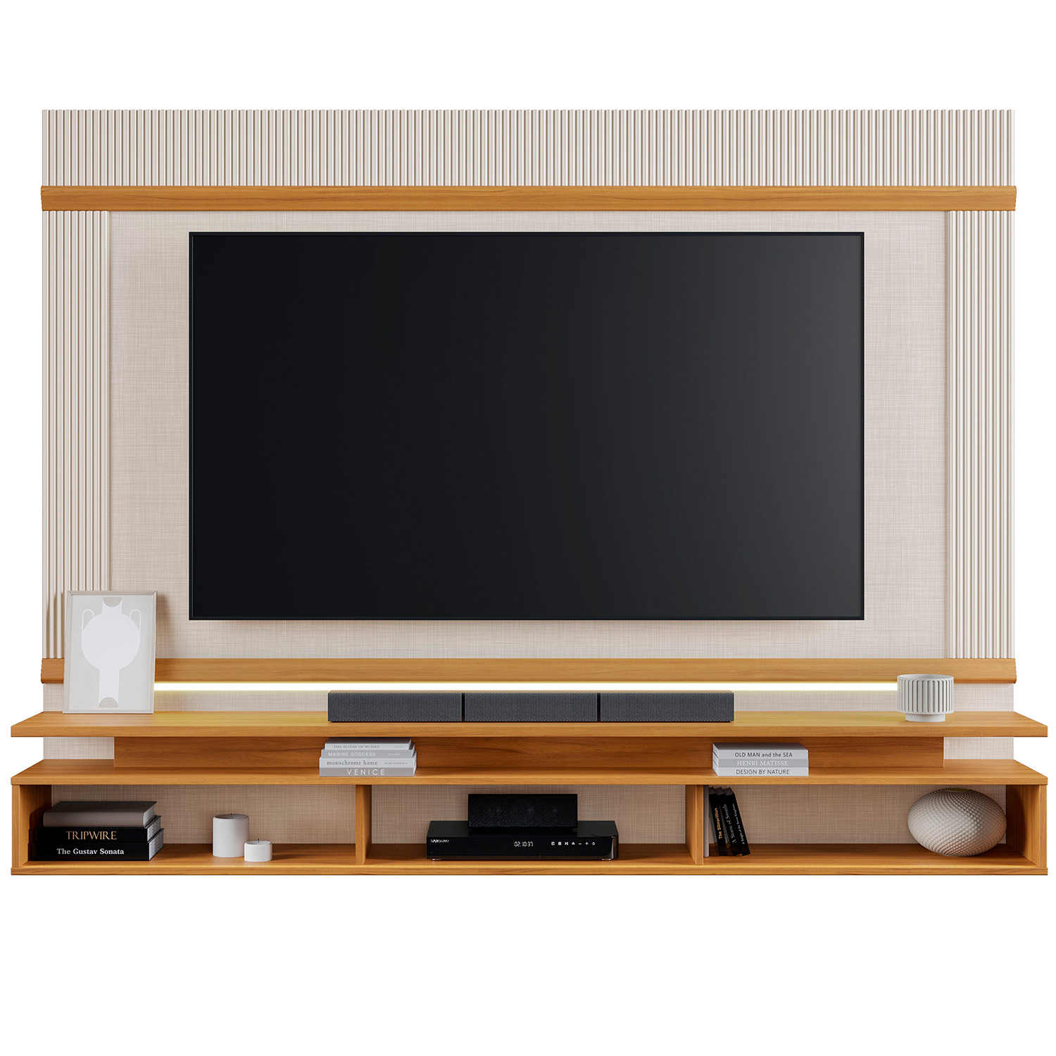 Painel NT 1370 Off White Com Freijo - Notavel