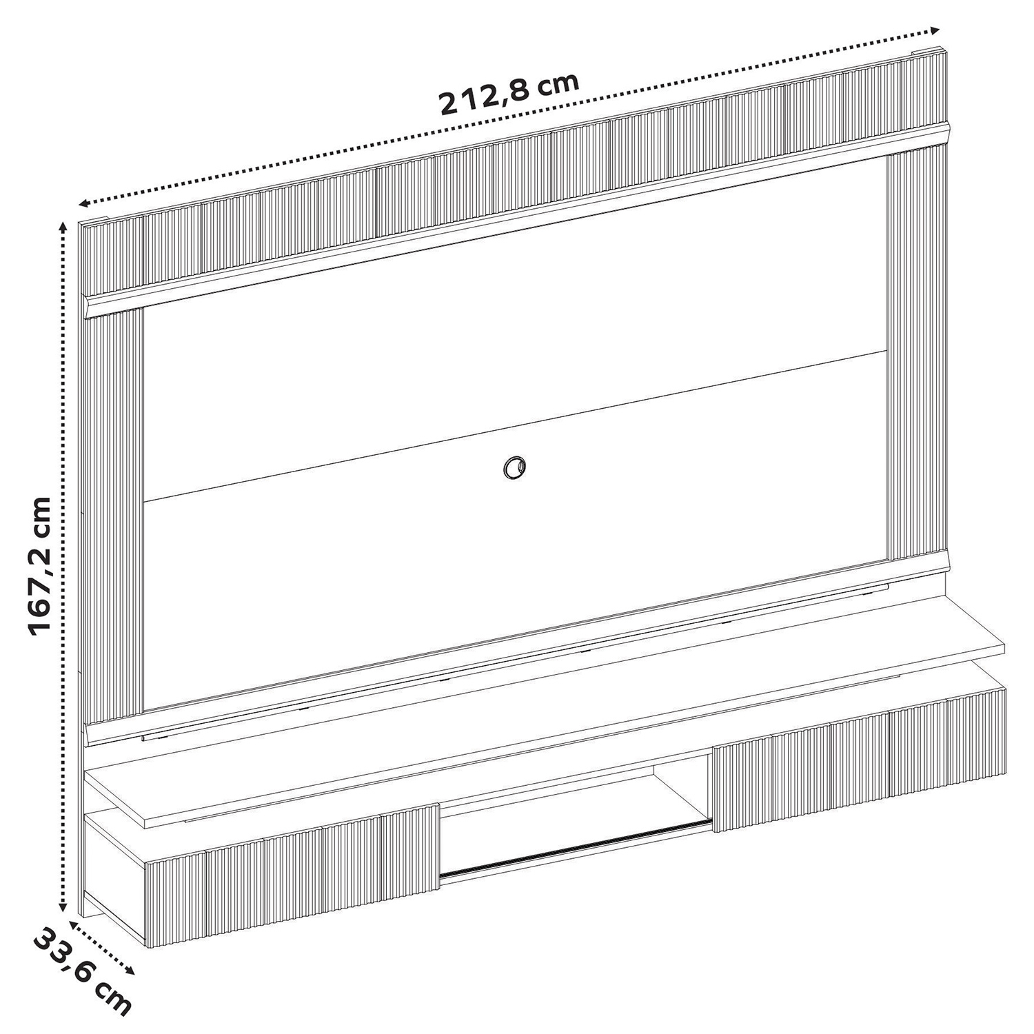Painel NT 1370 Off White Com Freijo - Notavel