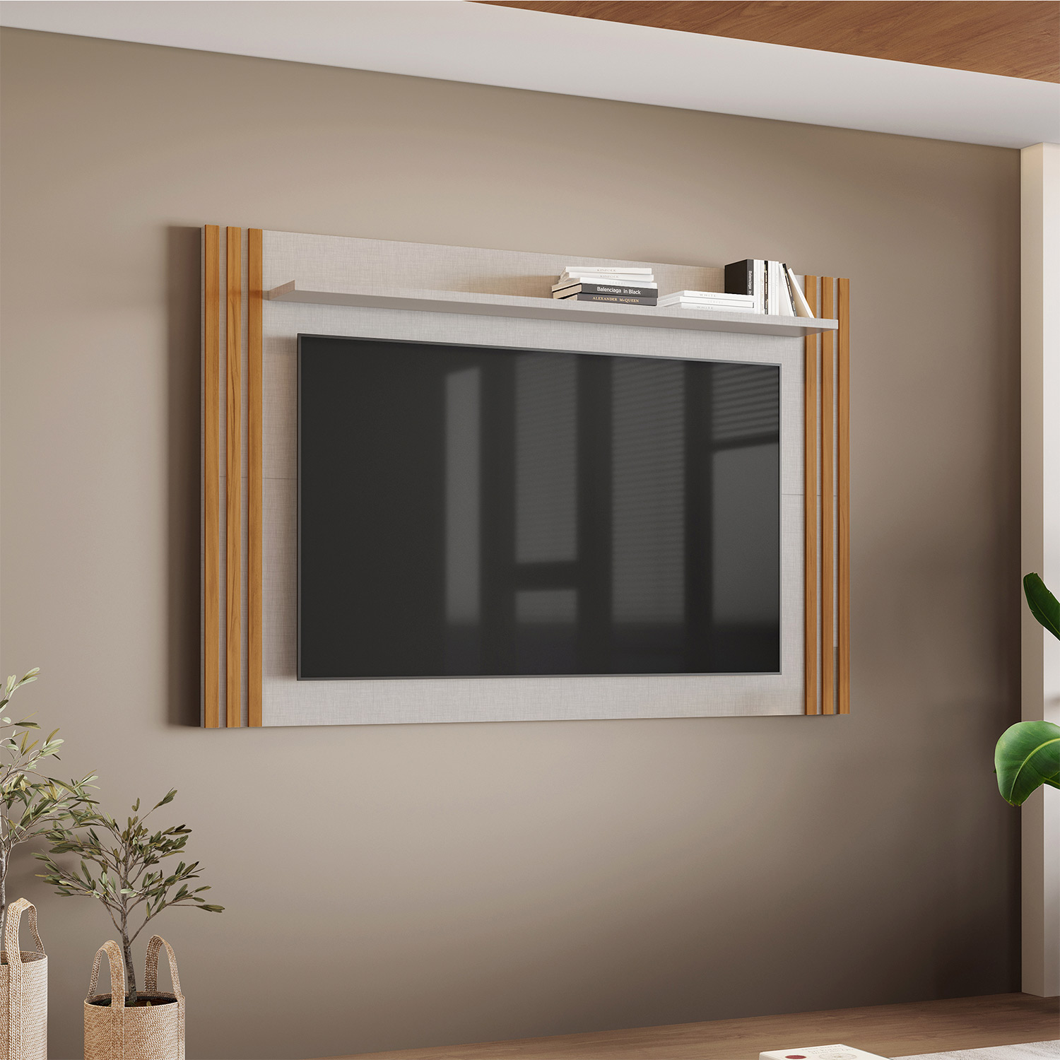 Painel NT 1375 Off White Com Freijo - Notavel