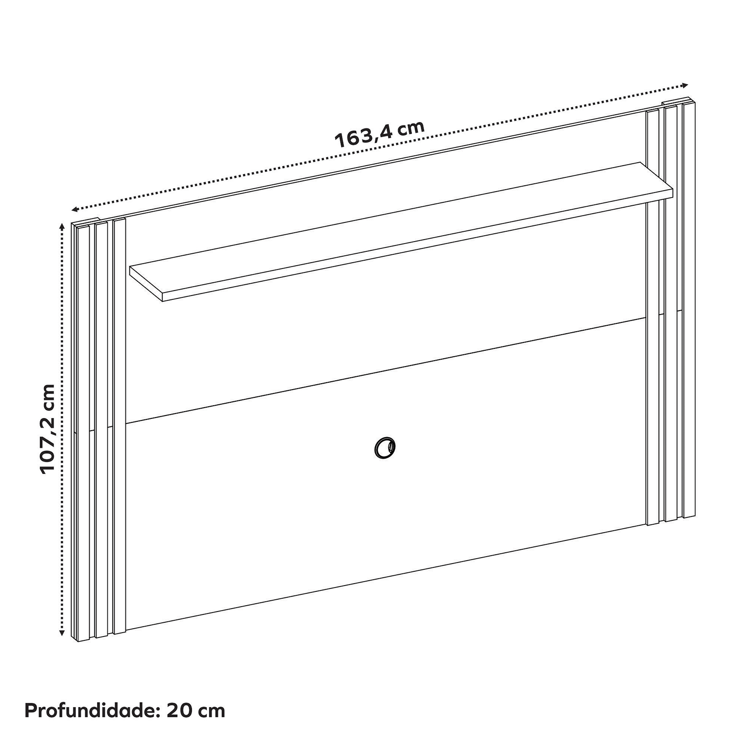 Painel NT 1375 Off White Com Freijo - Notavel