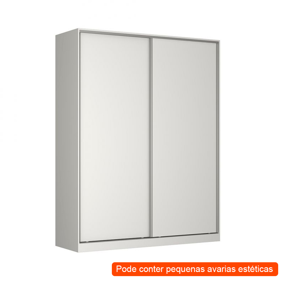[OUTLET] Guarda-Roupa Solteiro Tunas II 2 PT 3 GV Branco
