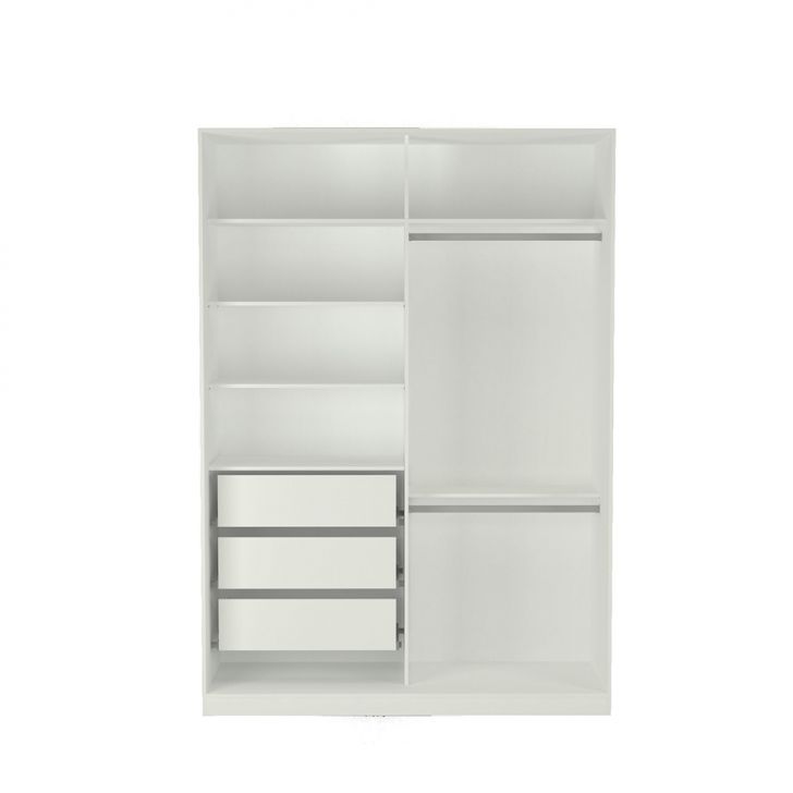 [OUTLET] Guarda-Roupa Solteiro Tunas II 2 PT 3 GV Branco