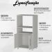 Balcão 2 Portas Para Cozinha B02 Branco NOVAM