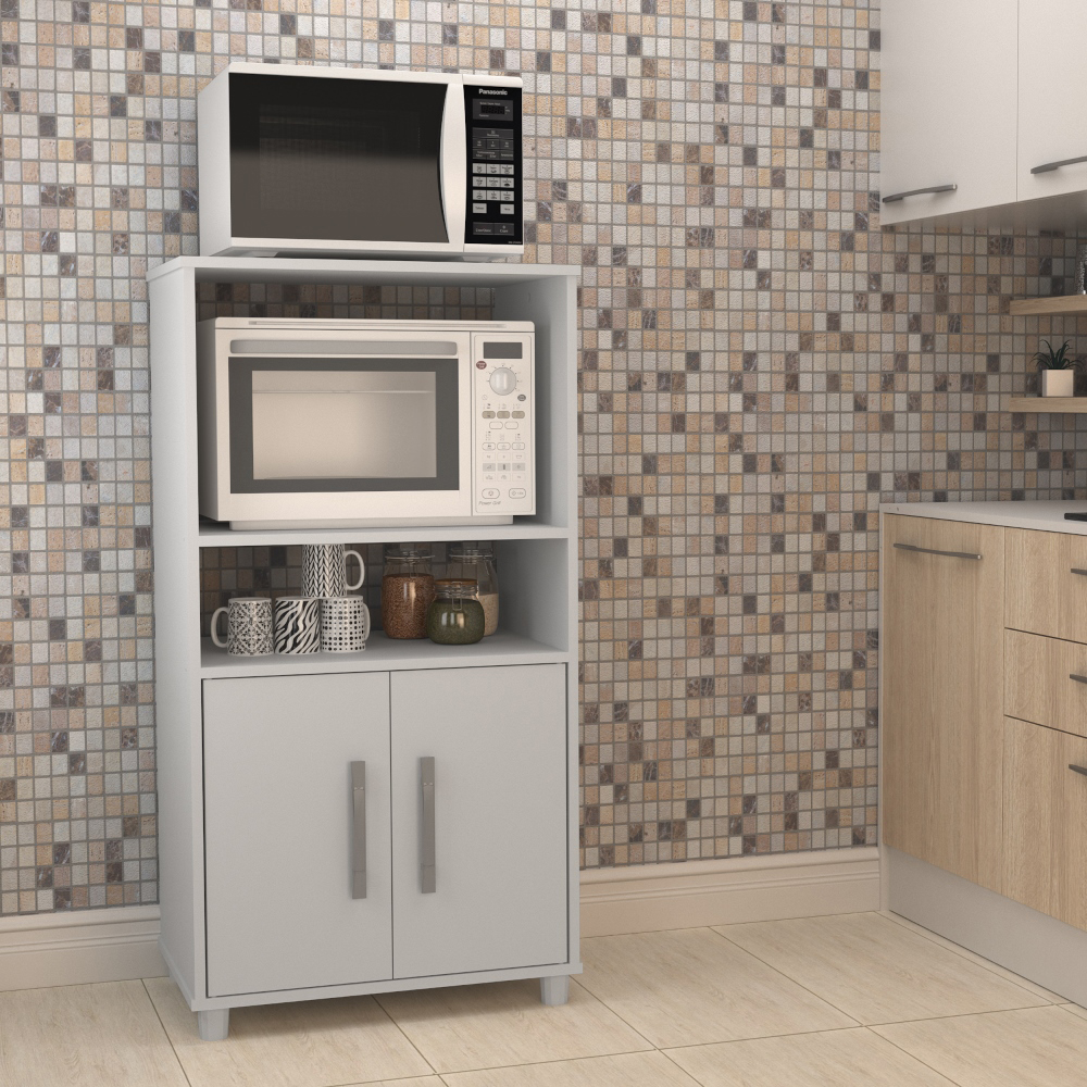 Balcão 2 Portas Para Cozinha B02 Branco NOVAM
