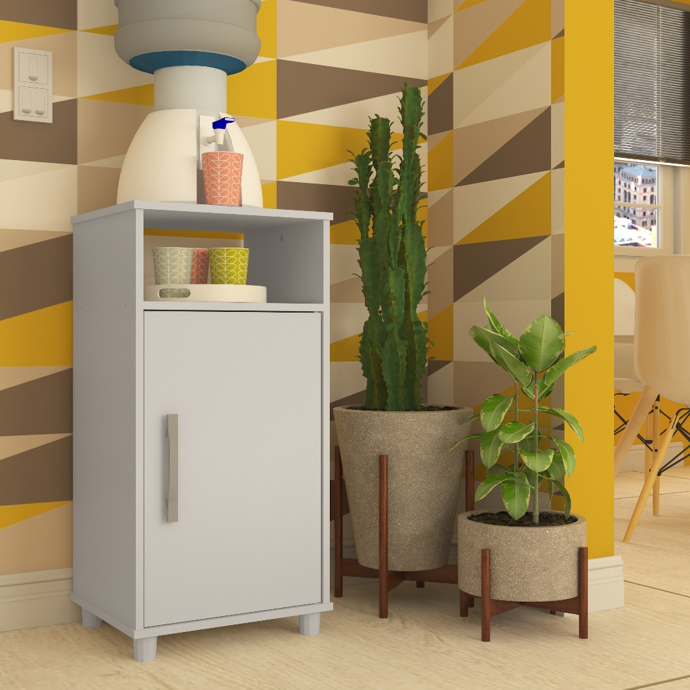 Balcão Multiuso 1 Nicho e 1 Porta B01 Branco NOVAM