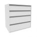 Comoda 4 Gavetas CO19 Branco NOVAM