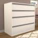 Comoda 4 Gavetas CO19 Branco NOVAM