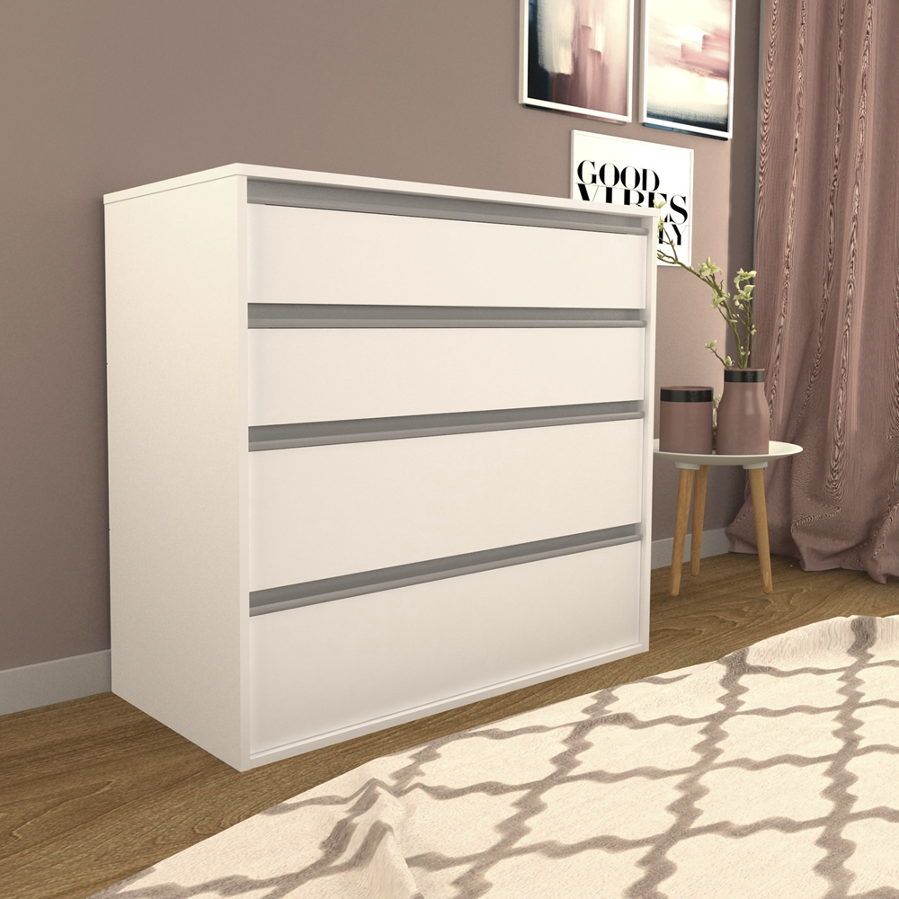 Comoda 4 Gavetas CO19 Branco NOVAM