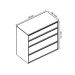 Comoda 4 Gavetas CO19 Noce Branco NOVAM