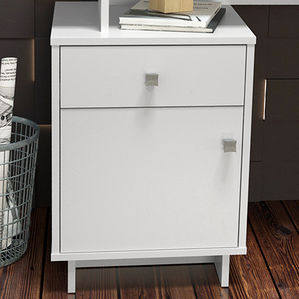 Escrivaninha Mesa Escritorio 1 Porta e 1 Gaveta B33 Branco NOVAM