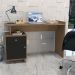 Escrivaninha Mesa Escritorio 1 Porta e 1 Gaveta B33 Mell Preto NOVAM