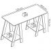 Escrivaninha Mesa Escritorio Cavalete 2 Prateleiras Mell Branco B61 NOVAM