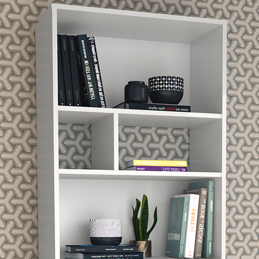Estante Livreiro 8 Nichos B38 Branco NOVAM