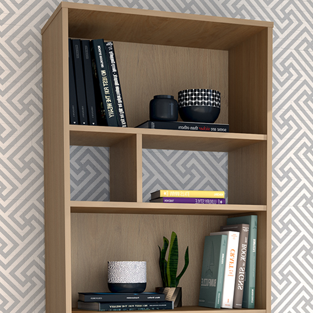 Estante Livreiro 8 Nichos B38 Mell Preto NOVAM