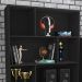 Estante Para Escritorio Gamer B25 Preto Verde NOVAM