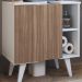 Gabinete Para Banheiro 01 Porta e 4 Nichos B86 Branco Montana NOVAM