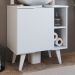 Gabinete Para Banheiro 01 Porta e 4 Nichos B86 Branco NOVAM