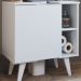 Gabinete Para Banheiro 01 Porta e 4 Nichos B86 Branco NOVAM