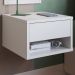 Mesa De Cabeceira Suspensa 1 Gaveta B87 Branco NOVAM