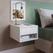 Mesa De Cabeceira Suspensa 1 Gaveta B87 Branco NOVAM