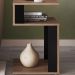 Mesa Lateral De Apoio 2 Prateleiras B74 Montana Preto NOVAM