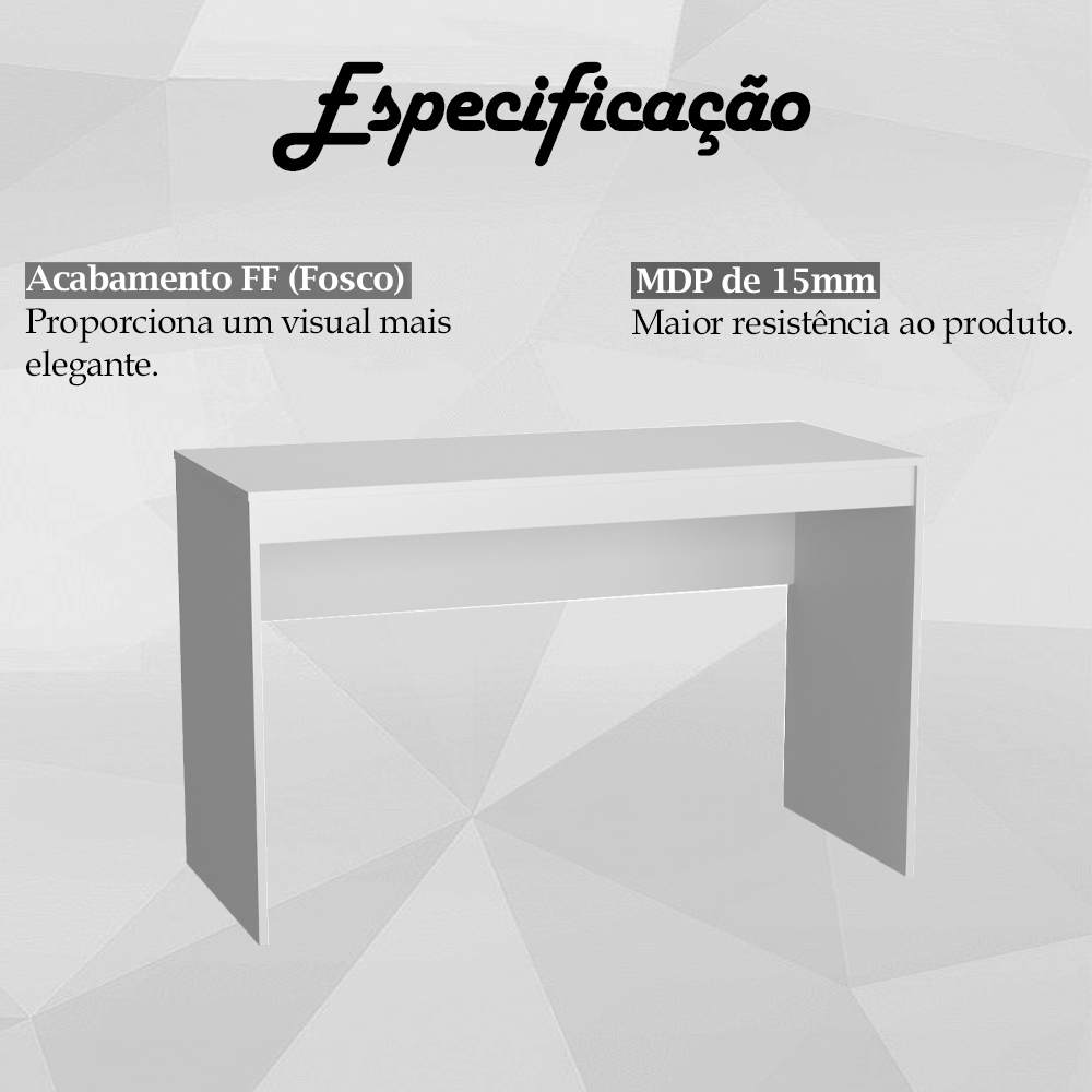 Mesa Para Escritorio Gamer B23 Branco NOVAM