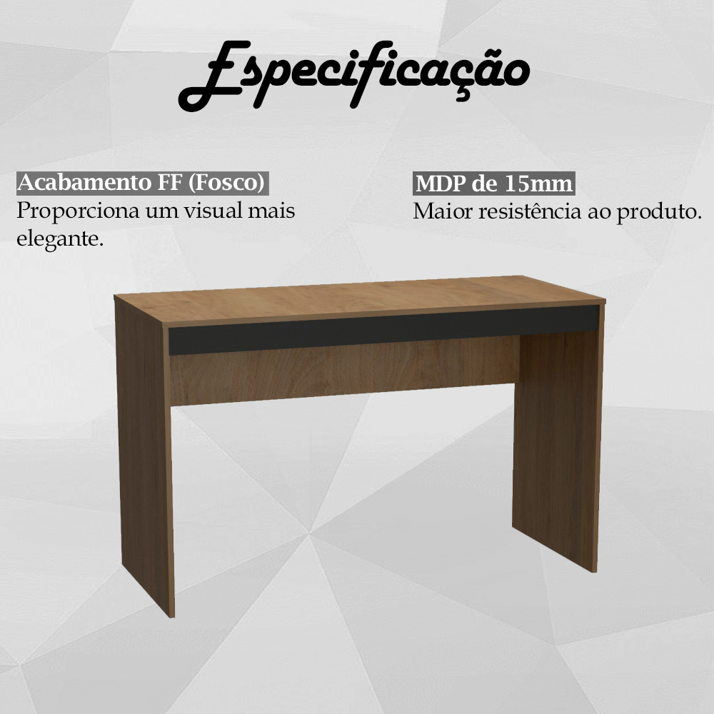 Mesa Para Escritorio Gamer B23 Mell Preto NOVAM