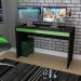 Mesa Para Escritorio Gamer B23 Preto Verde NOVAM